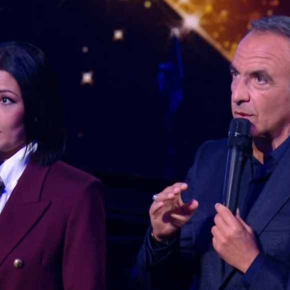 Karima Charni et Nikos Aliagas. lors du prime de la "Star Academy 2025" sur TF1 le 14 novembre 2025 sur TF1.