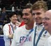 Le champion olympique a vécu une année 2024, notamment grâce à son entraîneur, Bob Bowman
Léon Marchand, Bob Bowman et Nicolas Castel le 2 août 2024 à Paris. (Credit Image: © Mickael Chavet/ZUMA Press Wire)