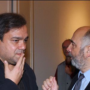 © Giancarlo Gorassini/ABACA. 54987-8. Paris-France, 19 janvier 2004. Didier Bourdon et Gerard Jugnot lors de la reception au ministere de la culture a l'occasion des Rendez-Vous Europeens Du Cinema .