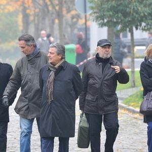 Michel Blanc, Thierry Lhermitte, Christian Clavier, Gerard Jugnot et Marie-Anne Chazel - Exclusif - Inhumation definitive de Tsilla Chelton alias 'Tatie Danielle' suite a son deces en date du 15/07/2012 au cimetiere du Pere Lachaise a Paris le 16 Novembre 2012.  
VEEREN / BESTIMAGE