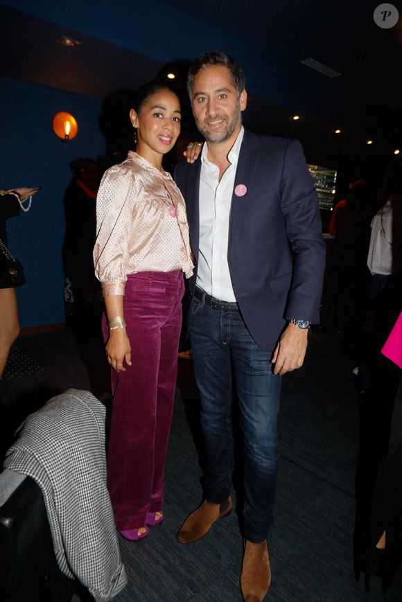 Exclusif - Aurélie Konaté, Julien Benedetto - 9ème édition du cocktail Octobre Rose "A Claudine" au profit de l'association "Les Bonnes Fées" au restaurant "Mon Paris !" organisée par Esther Marion à Paris le 17 octobre 2022. © Christophe Clovis / Bestimage