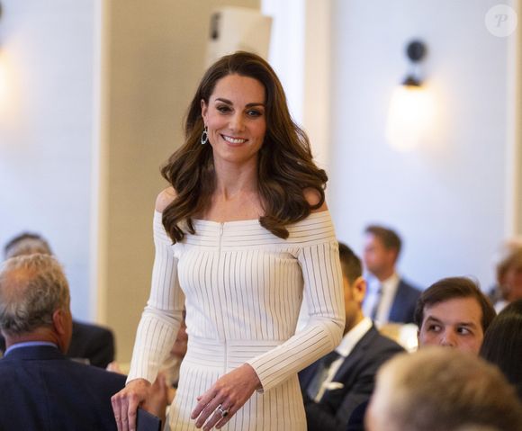 Catherine (Kate) Middleton, duchesse de Cambridge, lors du dîner de gala "Action on Addiction" à Londres, le 12 juin 2019. AGENCE / BESTIMAGE
