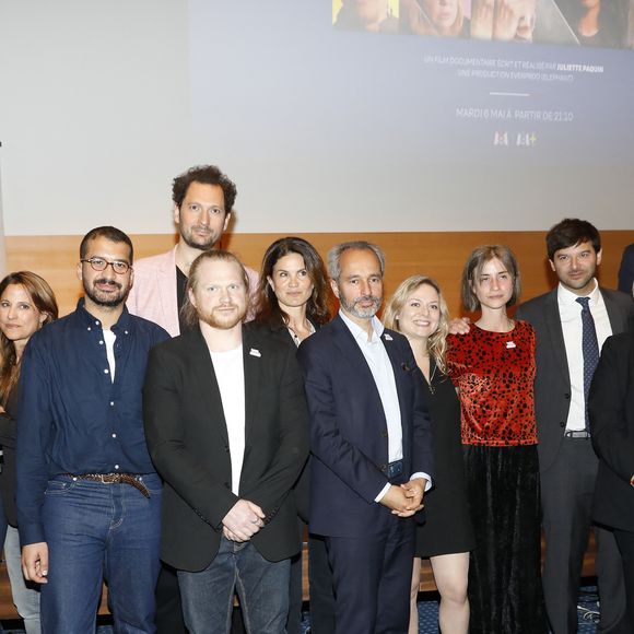 Exclusif - François Berleand, Eric Antoine, Juliette Paquin, David Larramendy, Constance, Catherine Vautrin, Camille Lacourt - Avant-première su documentaire "Santé mentale, briser le tabou" dans l'Amphithéâtre Laroque au Ministère du Travail, de la Santé et des Solidarités à Paris à Paris le 15 avril 2025. © Marc Ausset-Lacroix/Bestimage