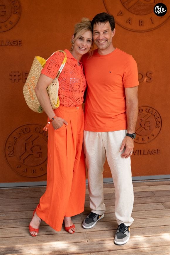 Elodie Gossuin et Bertrand Lacherie assistent au tournoi de Roland-Garros 2026, le 30 mai 2026 à Paris, en France. Photo de Laurent Zabulon/ABACAPRESS.COM