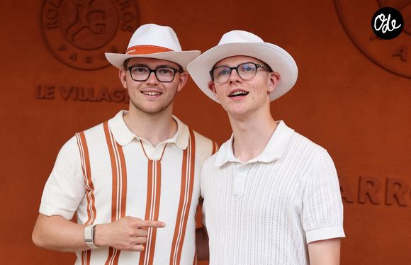 Alexis Lebrun et Félix Lebrun - Les célébrités au photocall du village lors des Internationaux de France de Tennis de Roland Garros 2026. Paris, le 31 mai 2026. © Jacovides / Bestimage