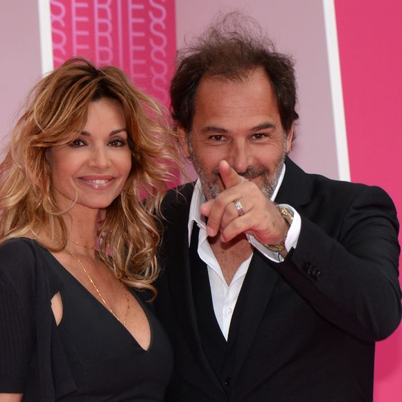 Ingrid Chauvin et son ex-mari Thierry Peythieu durant le "Pink Carpet" des séries "Killing Eve" et "When Heroes Fly" lors du festival "Canneseries" à Cannes, le 8 avril 2018. © Rachid Bellak/Bestimage