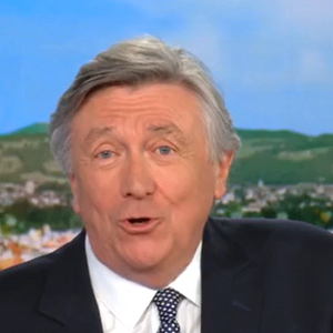 Jacques Legros présente son dernier journal télévisé sur TF1.
