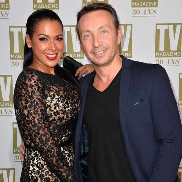 Exclusif - Ayem Nour, Stéphane Joffre Romeas (Directeur général du pole TV du groupe NRJ) - Soirée d'anniversaire des 30 ans de TV Magazine au Pavillon des Champs-Elysées à Paris le 17 octobre 2017. © Coadic Guirec/Bestimage (no web - No Blog pour suisse et Belgique)