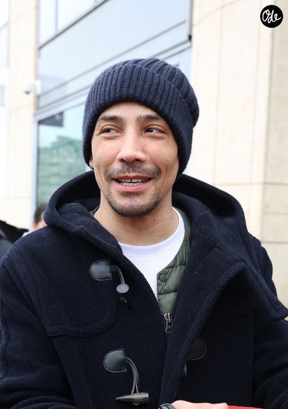 Exclusif - Steevy Boulay à la sortie des studios de RTL à Neuilly-sur-Seine, France, le 12 février 2025. © Bestimage
