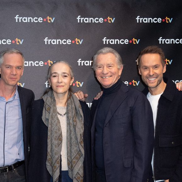 A quelques jours de la fermeture de C8, nombreux sont les animateurs qui sont anxieux.

Flavie Flament, Julien Arnaud, Delphine Ernotte, William Leymergie, Damien Thevenot et Maya Lauque assistent au 40ème anniversaire de l'émission "Télé Matin" dans les locaux de France Télévision à Paris. Marechal Aurore/ABACA