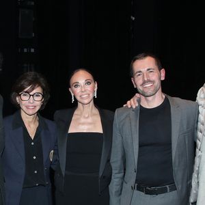 Exclusif - Jean-Marc Dumontet, Rachida Dati (Ministre de la Culture), Alexandra Cardinale (Productrice du Ballet), Julien Lestel (Chorégraphe du Ballet) et Dominique Desseigne - Célébrités assistent à la générale du Ballet "Carmen" au théâtre Libre à Paris le 9 avril 2025. © Bertrand Rindoff/Bestimage