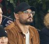 Florent Manaudou - Célébrités dans les tribunes du match de Ligue 1 McDonald's opposant le Paris Saint-Germain (PSG) à Lyon (3-1) au Parc des Princes à Paris le 15 décembre 2024. © Cyril Moreau/Bestimage