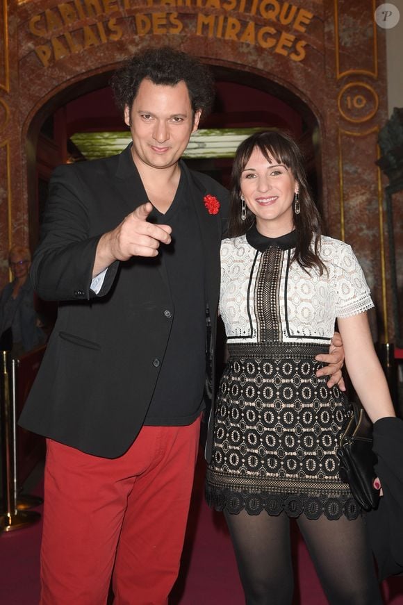 Eric Antoine et Calista - inauguration de la statue de cire de "Eric Antoine" au musée Grévin à Paris le 10 octobre 2018. © Coadic Guirec/Bestimage
