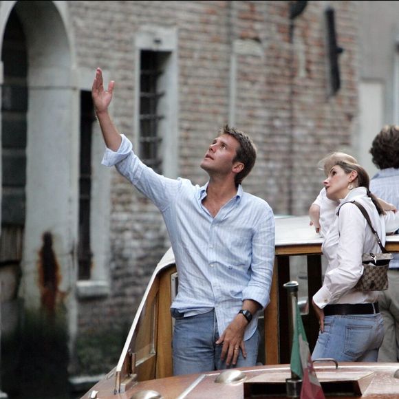 Emmanuel Philibert de Savoie et Clotilde Courau avec leur fille à Vittoria à Venise (archive)