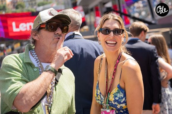 Le présentateur de télévision français Jean-Luc Reichmann et la mannequin française Laury Thilleman dans le paddock lors des qualifications précédant le Grand Prix de Formule 1 de Monaco, au Circuit de Monaco, le 6 juin 2026 à Monte-Carlo, Monaco. Photo d'Alexis Jumeau/ABACAPRESS.COM