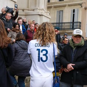 Clara Paban (femme de R.Courbis) et Olivia Courbis (fille de R.Courbis) - Obsèques de Rolland Courbis en l'église des Réformés à Marseille, France, le 17 janvier 2026. © Franz Chavaroche/Bestimage