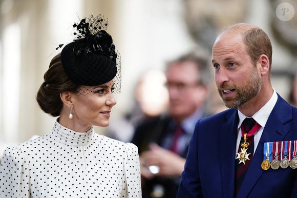 Le Prince et la Princesse de Galles assistent à un service d'action de grâce à l'Abbaye de Westminster à Londres à l'occasion du 80ème anniversaire du Jour de la Victoire en Europe. Jeudi 8 mai 2025. Photo by Jordan Pettitt/PA Wire/ABACAPRESS.COM
