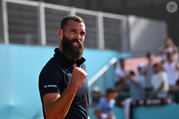 Benoit Paire (FRA) lors de son match du premier tour à l'Open Mutua de Madrid à Madrid, Espagne, 26 avril 2023. Photo par Corinne Dubreuil/ABACAPRESS.COM