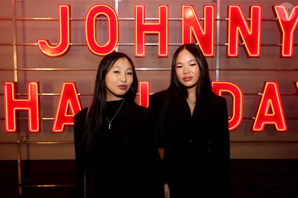 Exclusif - Jade et Joy Hallyday - Vernissage de l'exposition "Johnny Hallyday, l'exposition" au Palais des Expositions à Paris. Le 21 décembre 2023
© Dominique Jacovides / Bestimage