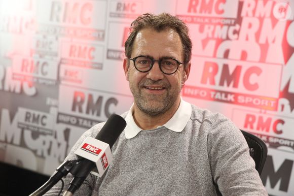Michel Sarran au 'Moscato Show', talk-show sportif sur la radio RMC, interviewé par Vincent Moscato, Maryse Ewanje-Epee, Pierre Dorian, Adrien Aigoin et Denis Charvet à Paris, France, le 15 décembre 2016. Photo by Jerome