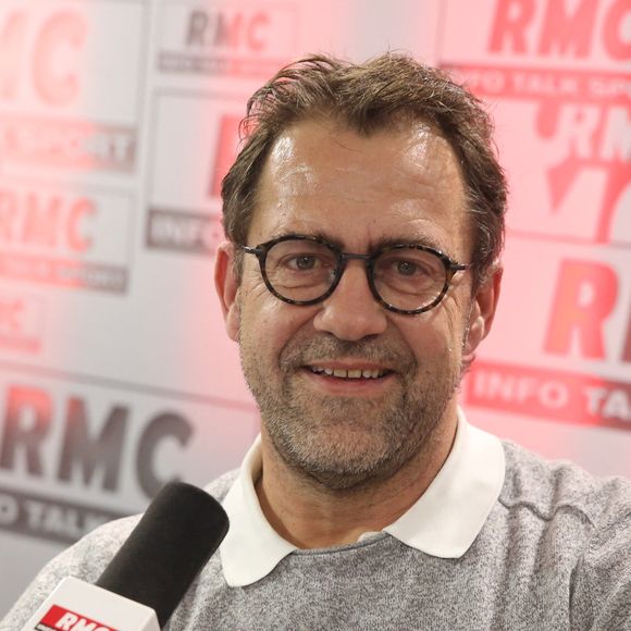 Michel Sarran au 'Moscato Show', talk-show sportif sur la radio RMC, interviewé par Vincent Moscato, Maryse Ewanje-Epee, Pierre Dorian, Adrien Aigoin et Denis Charvet à Paris, France, le 15 décembre 2016. Photo by Jerome