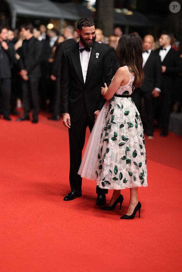 Karim Benzema et Lyna Khoudri assistent au tapis rouge de "13 Jours 13 Nuits" lors de la 78ème édition du Festival de Cannes au Palais des Festivals le 23 mai 2025 à Cannes, France. Photo de Jerome Domine/ABACAPRESS.COM