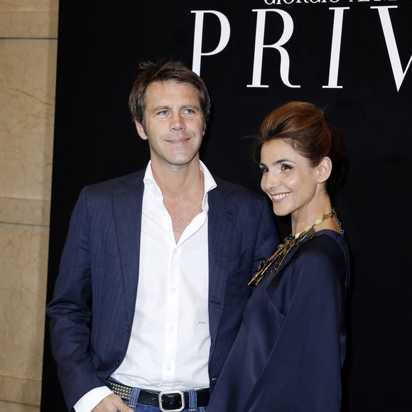 Le prince Emmanuel-Philibert de Savoie et la Princesse Clotilde de Savoie (Clotilde Courau) - Photocall du defile de mode Haute-Couture Automne-Hiver 2013/2014 "Armani" a Paris le 2 juillet 2013.
©OLIVIER BORDE / BESTIMAGE
