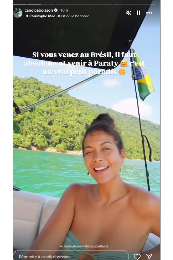 Depuis, Candice s'est envolée pour le Brésil
Candice Boisson de "Koh-Lanta" au Brésil avec Vaimalama Chaves