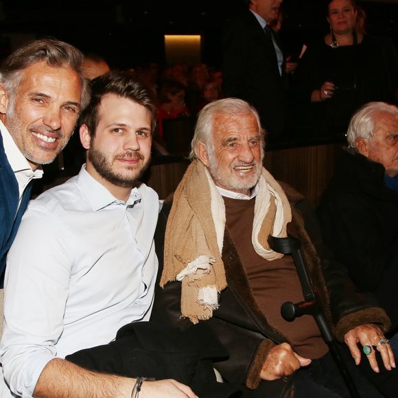 Paul Belmondo, Alessandro, Jean-Paul Belmondo et Victor Belmondo lors de la présentation en avant-première de 'The Gazelles'.

Paris le 24 novembre 2017
© Denis Guignebourg / Bestimage