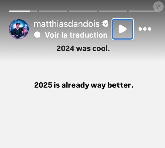 "2024, c'était cool. 2025 est déjà bien meilleur. Merci Constance", avait notamment écrit le célèbre sportif sur Instagram ce jeudi 6 février 2025.

(Capture d'écran - Instagram - matthiasdandois - 6 février 2025)