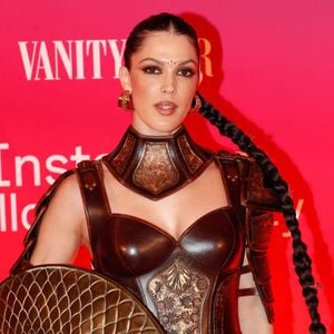 Iris Mittenaere (miss France et miss Univers 2016) en gladiatrice - Soirée Instagram halloween à l'hôtel Marois à Paris, France, le 31 octobre 2024. © Christophe Clovis / Bestimage