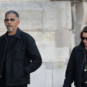 Roschdy Zem et sa compagne Sarah Poniatowski - Obsèques de Nathalie Baye en l'église Saint-Sulpice à Paris le 23 avril 2026. 

© Dominique Jacovides - Coadic Guirec / Bestimage