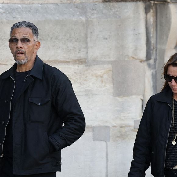 Roschdy Zem et sa compagne Sarah Poniatowski - Obsèques de Nathalie Baye en l'église Saint-Sulpice à Paris le 23 avril 2026. 

© Dominique Jacovides - Coadic Guirec / Bestimage
