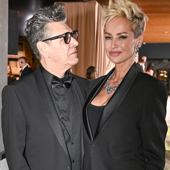 Marc Lavoine et sa compagne Adriana Karembeu à la soirée du Beauty Ball 2026 au château de Bratislava, en Slovaquie, le 16 janvier 2026. © ProfiMedia/Bestimage