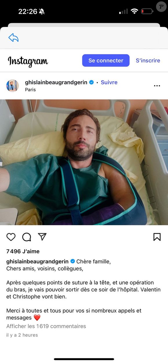Le mari de Christophe Beaugrand, Ghislain, aurait écopé de cinquante jours d'ITT (incapacité totale de travail), après un examen médico-légal.