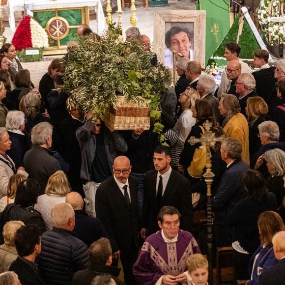 Exclusif - Obsèques de Patrice de Colmont, propriétaire du Club 55, en l'Eglise de Saint-Tropez, le 20 octobre 2025. 
© Florian Escoffier / Nice Matin / Bestimage