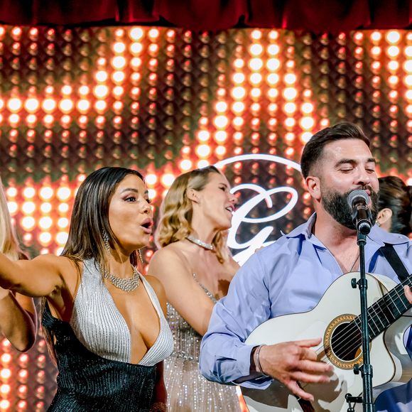 Eva Longoria et Kendji Girac lors du XIV Global Gift Gala Cannes 2026, le 20 mai 2026, à Cannes, France. © Europa Press/Bestimage