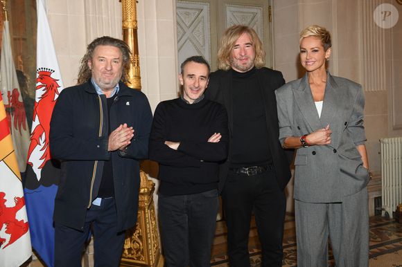 EXCLUSIF - Olivier Dalacroix, Elie Semoun, Stéphane Bolongaro et Adriana Karembeu pour une soirée unique dans les salons du Musée Masséna à Nice, le 22 janvier 2026, au profit de la Fondation Claude Pompidou© Bruno Bebert/Bestimage