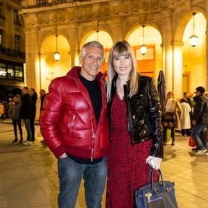 Exclusif - Nagui et sa femme Melanie Page - Cérémonie de remise du prix Raymond Devos au théâtre Edouard VII à Paris dans le cadre de la 28ème édition de la semaine de la Langue Française et de la Francophonie le 20 mars 2023. © Coadic Guirec - Cyril Bruneau / Bestimage