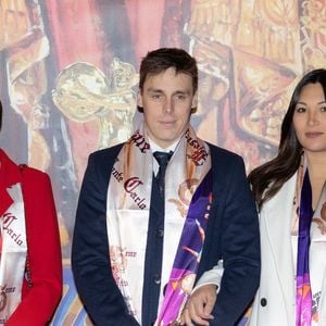 La princesse Stéphanie de Monaco, Louis Ducruet et sa femme Marie (enceinte) - Arrivées lors du 45ème Festival International du Cirque de Monte Carlo sous le chapiteau Fontvieille à Monaco le 20 janvier 2023. © Olivier Huitel/Pool/Bestimage
