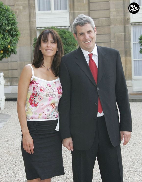 Sophie Marceau et Jim Lemley arrivent au Palais de l'Elysée à Paris-France le 5 septembre 2004. Photo par Mousse-Guerin/Abaca