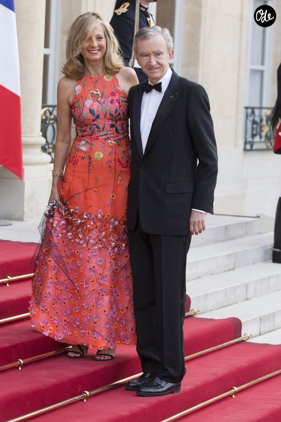 Bernard Arnault et sa femme Hélène - Dîner d’état en l’honneur de la reine d'Angleterre donné par le président français au palais de l’Elysée à Paris, le 6 juin 2014, pendant la visite d’état de la reine après les commémorations du 70ème anniversaire du débarquement. OLIVIER BORDE / BESTIMAGE