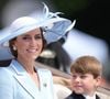 Fidèle à son rôle central au sein de la monarchie britannique, la princesse de Galles a une nouvelle fois captivé l’attention par une silhouette parfaitement maîtrisée, à la fois élégante, symbolique et subtilement coordonnée avec celle de ses enfants. 

Catherine (Kate) Middleton, princesse de Galles, et le prince Louis de Galles - La princesse de Galles assiste à la parade « Trooping the Colour » au palais de Buckingham, à Londres, au Royaume-Uni, le 13 juin 2026.

© Julien Burton / Bestimage