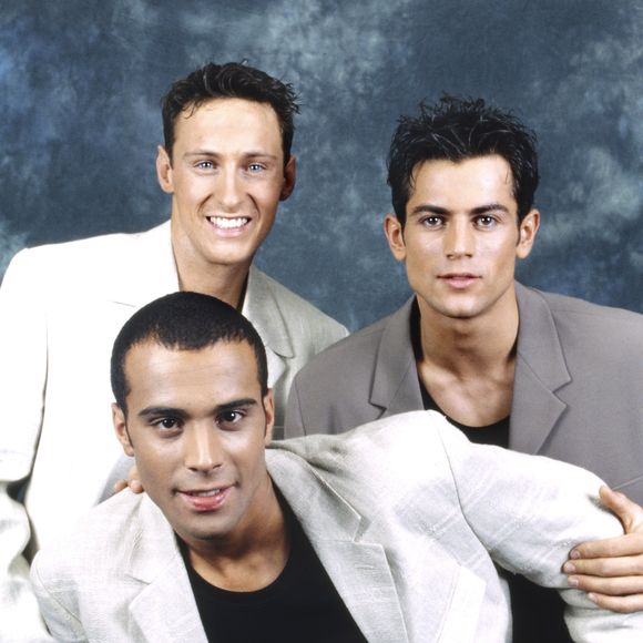 Adel Kachermi, Filip Nikolic et Frank Delay du groupe "2Be3".
© Cédric Perrin / Bestimage