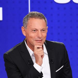 Marc-Olivier Fogiel lors de la conférence de presse de rentrée BFM TV. - RMC du groupe Altice France à Paris, France, le 31 août 2023. © Coadic Guirec/Bestimage