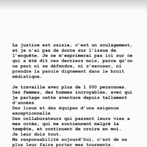 Il y indique se mettre en retrait de ses établissements le temps de l'enquête.

Jean Imbert annonce son retrait le temps de l'enquête pour violences.