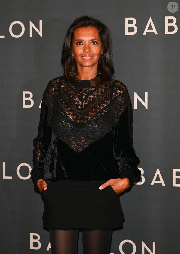 Karine Le Marchand à la première du film "Babylon" au cinéma Le Grand Rex à Paris, France, le 14 janvier 2023. © Coadic Guirec/Bestimage