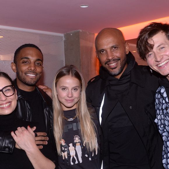Exclusif - Chris Camalon, Lucie Bernardoni, Carla Dona, Joël Bouraïma, Stanislas Souffoy-Rittner - Ahcène (ex-candidat de la star Academy 2022) lors de sa release party au Break à Paris le 2 novembre 2023.

© Rachid Bellak / Bestimage