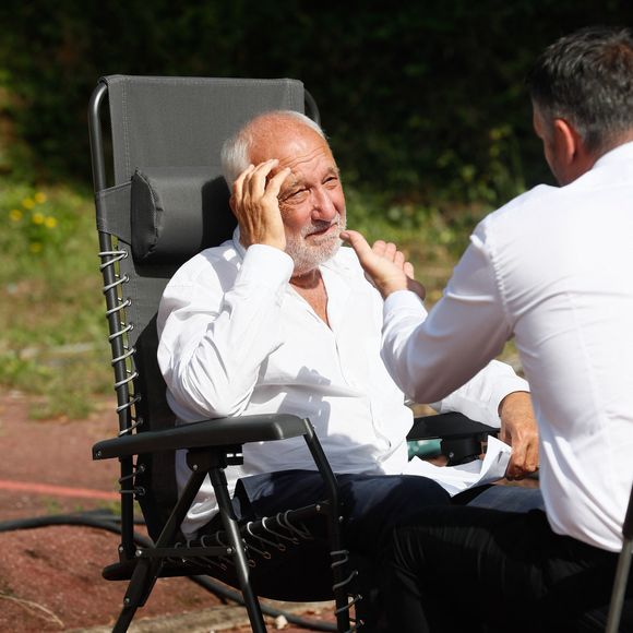 Exclusif - Arnaud Ducret, François Berléand - Backstage - Tournage de l'émission "Panique au 31", scénarisée par A.Ducret et T.Villa, réalisée par G.Leforestier, diffusée le 30 décembre 2024 sur TF1.
© Christophe Clovis / Bestimage
