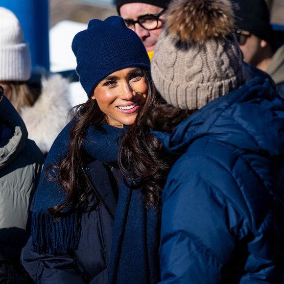 Meghan Markle lors d'une visite au camp d'entrainement des athlètes des Invictus Games 2024 à Whistler en Colombie Britannique le 15 février 2024. Backgrid USA / Bestimage